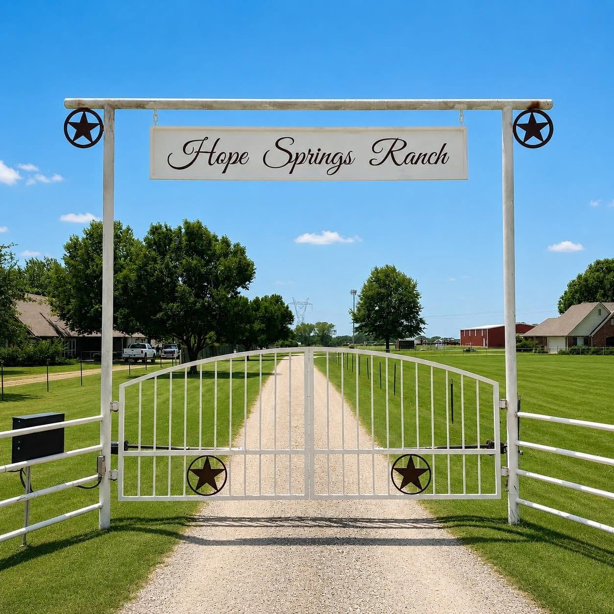 British White cattle at Hope Springs Ranch